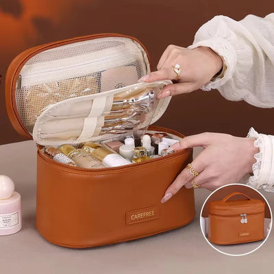 Geantă de machiaj cu deschidere largă