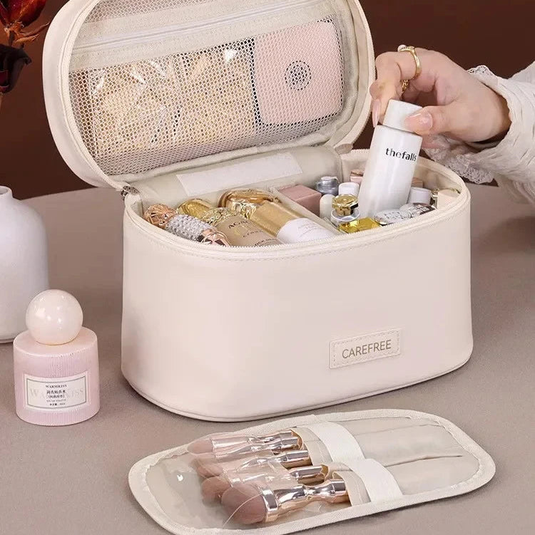 Geantă de machiaj cu deschidere largă